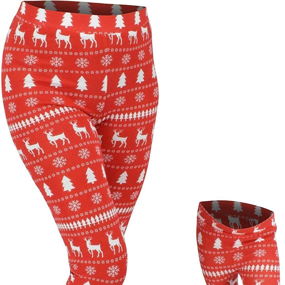 NWOT UniqueBaby Shop Reindeer Snowflake 3T leggins